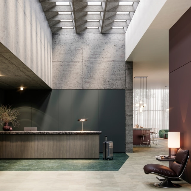 Master Oak panels at reception lobby